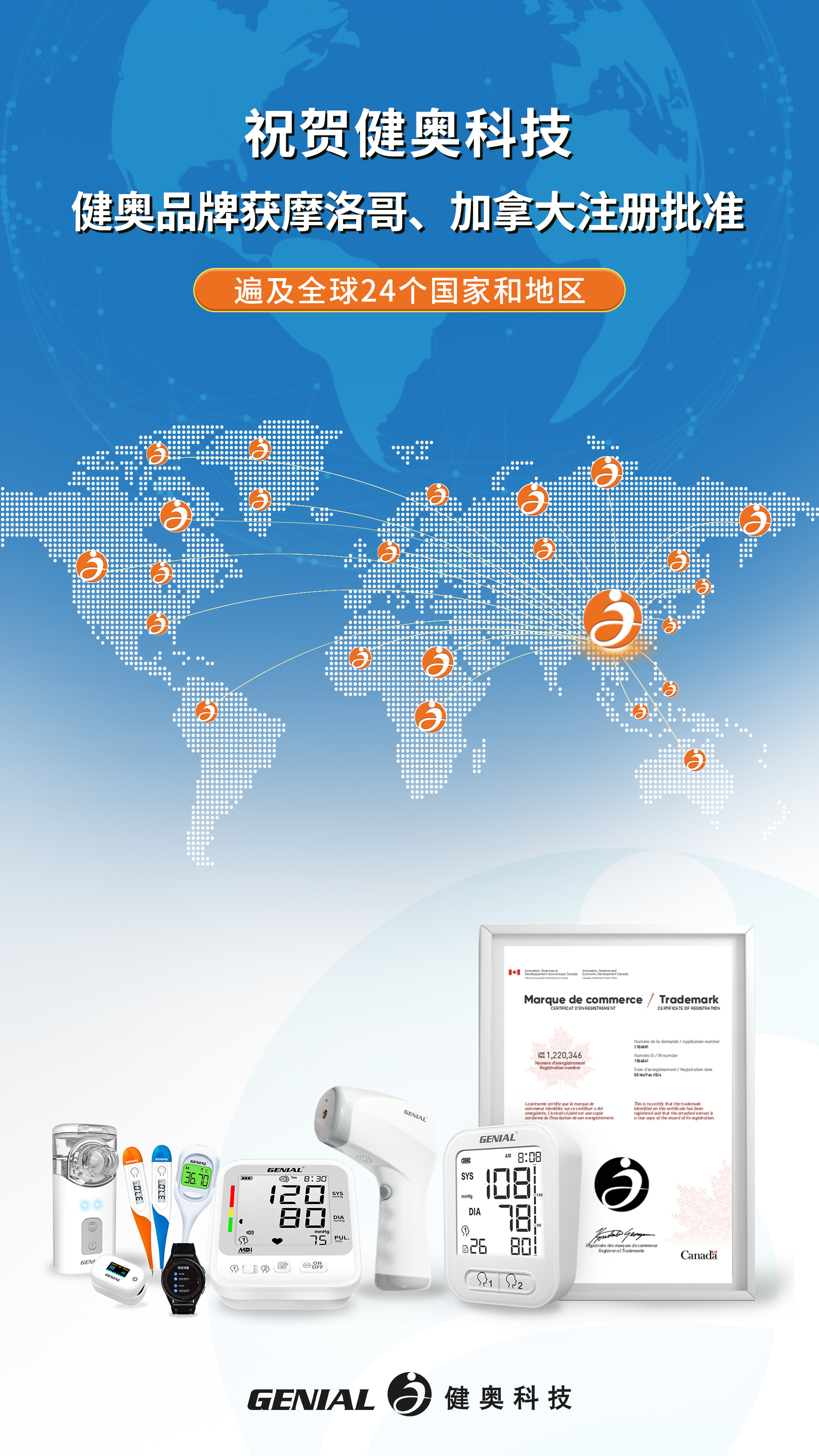 祝賀健奧科技健奧品牌獲摩洛哥、加拿大注冊批準(1)(3)
